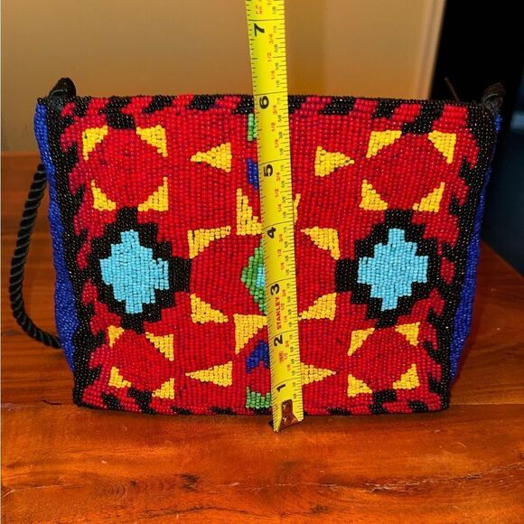 Gammon Shire Native American Tribal/S.W. glass beaded crossbody/clutch EUC - Picture 6 of 15